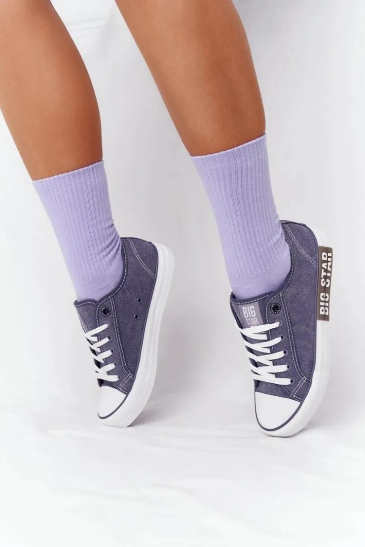 Damskie Big Star Shoes Damskie Trampki BIG STAR HH274114 Granatowe