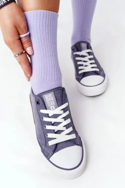 Damskie Big Star Shoes Damskie Trampki BIG STAR HH274114 Granatowe