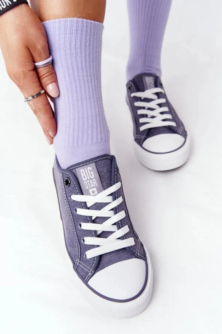 Damskie Big Star Shoes Damskie Trampki BIG STAR HH274114 Granatowe