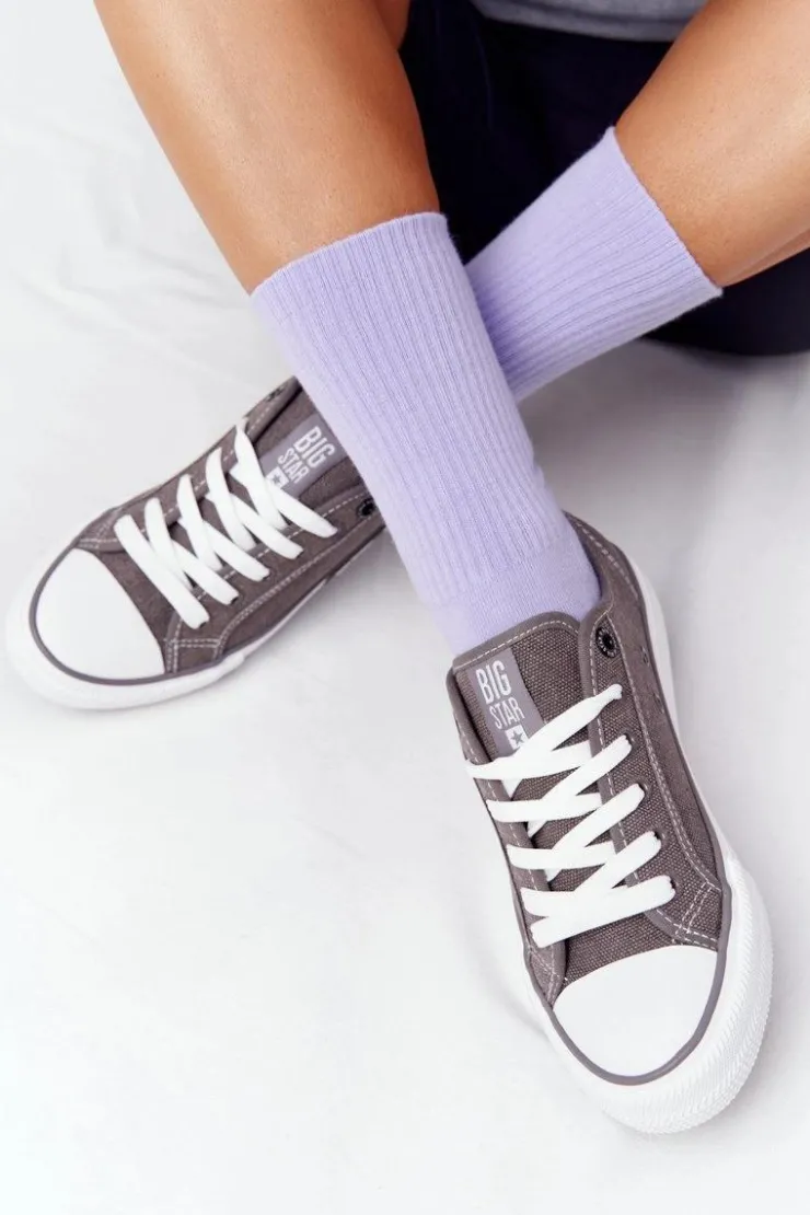 Hot Big Star Shoes Damskie Trampki BIG STAR HH274116 Szare