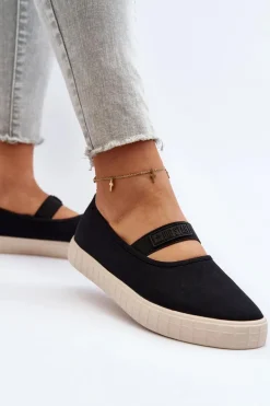 Damskie Big Star Shoes Damskie Trampki Big Star NN274603 Czarne