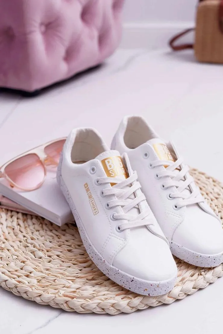 Big Star Shoes Damskie Trampki Big Star Czerwona Gwiazda Białe AA274A007