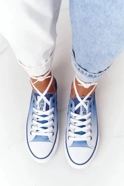 Hot Big Star Shoes Damskie Trampki BIG STAR HH274129 Ombre Granatowe