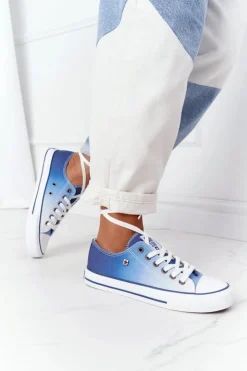 Hot Big Star Shoes Damskie Trampki BIG STAR HH274129 Ombre Granatowe