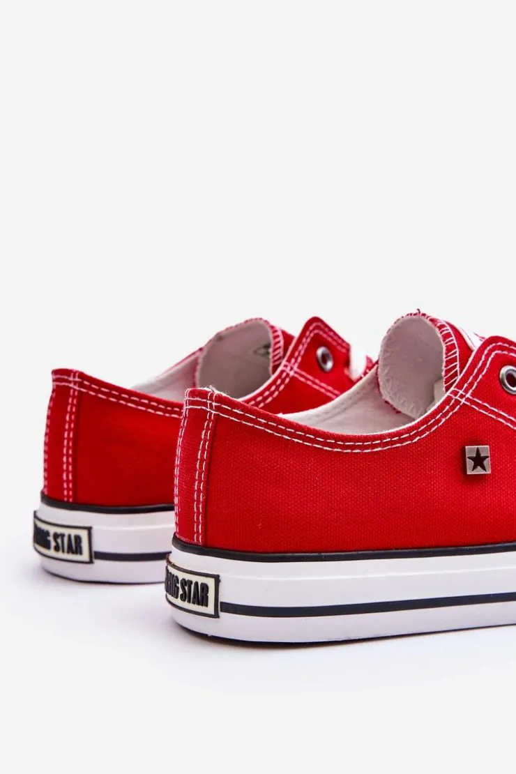 Big Star Shoes Damskie Trampki Big Star T274020 Czerwone