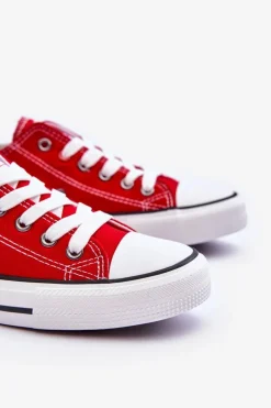 Big Star Shoes Damskie Trampki Big Star T274020 Czerwone