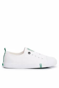 Discount Big Star Shoes Damskie Trampki Big Star FF274088 Biało-Zielone