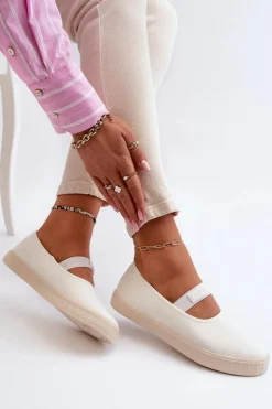 Damskie Big Star Shoes Damskie Trampki Big Star NN274601 Białe