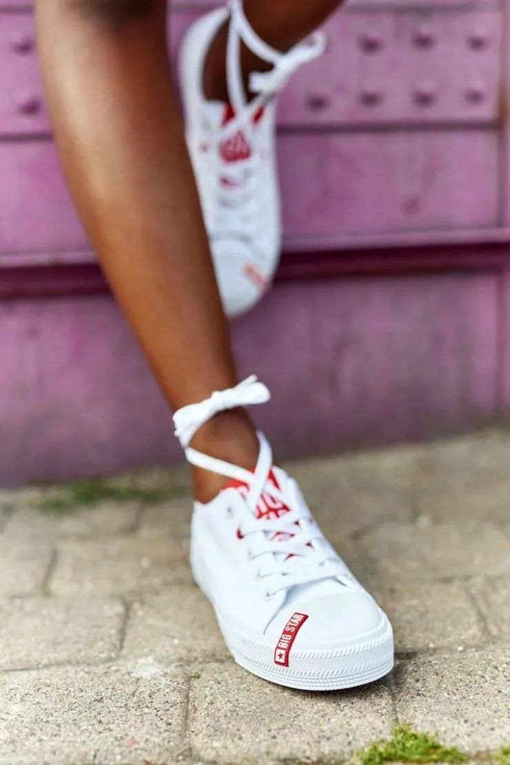 Damskie Big Star Shoes Damskie Trampki BIG STAR HH274675 Białe