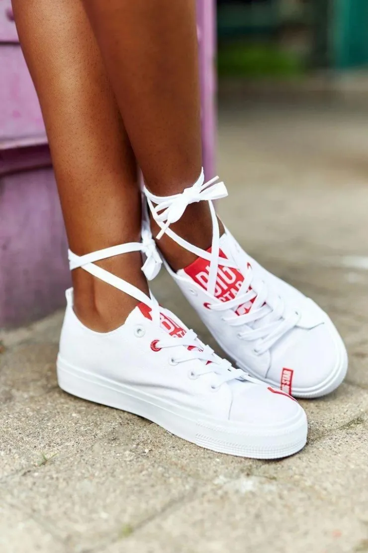 Damskie Big Star Shoes Damskie Trampki BIG STAR HH274675 Białe