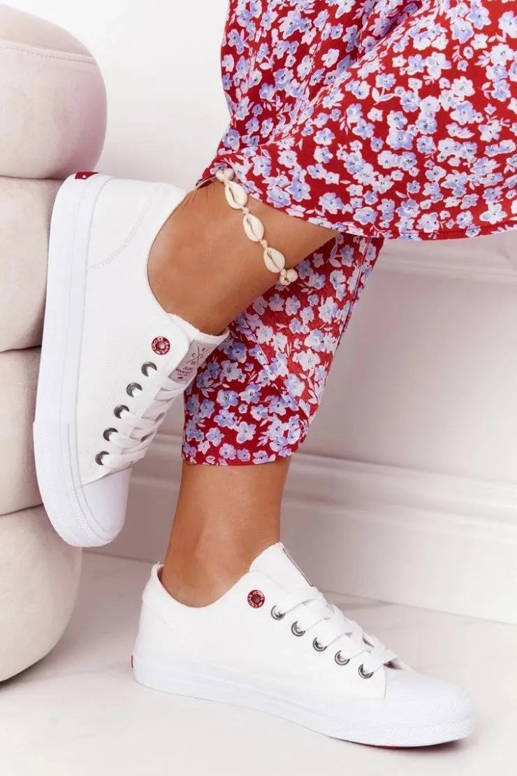 Damskie Cross Jeans Damskie Trampki HH2R4017C Białe