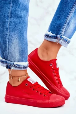 New Cross Jeans Damskie Trampki Czerwone DD2R4032