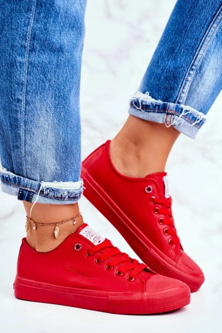New Cross Jeans Damskie Trampki Czerwone DD2R4032