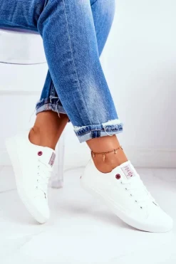 Damskie Cross Jeans Damskie Trampki Białe DD2R4030