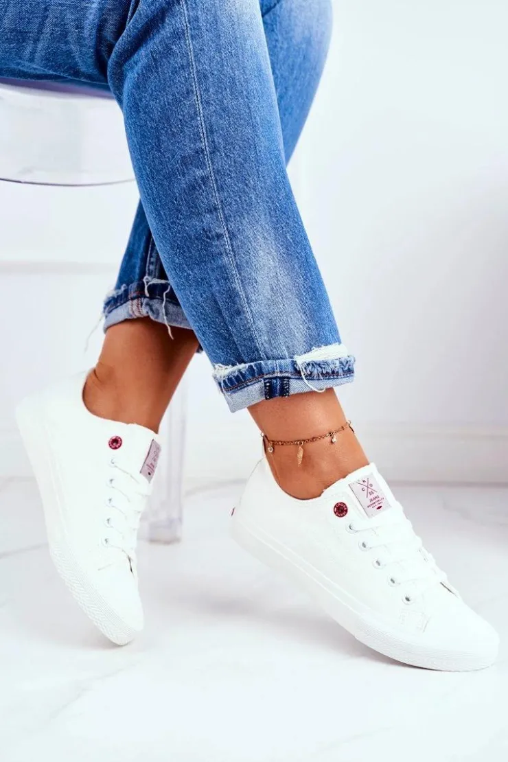 Damskie Cross Jeans Damskie Trampki Białe DD2R4030