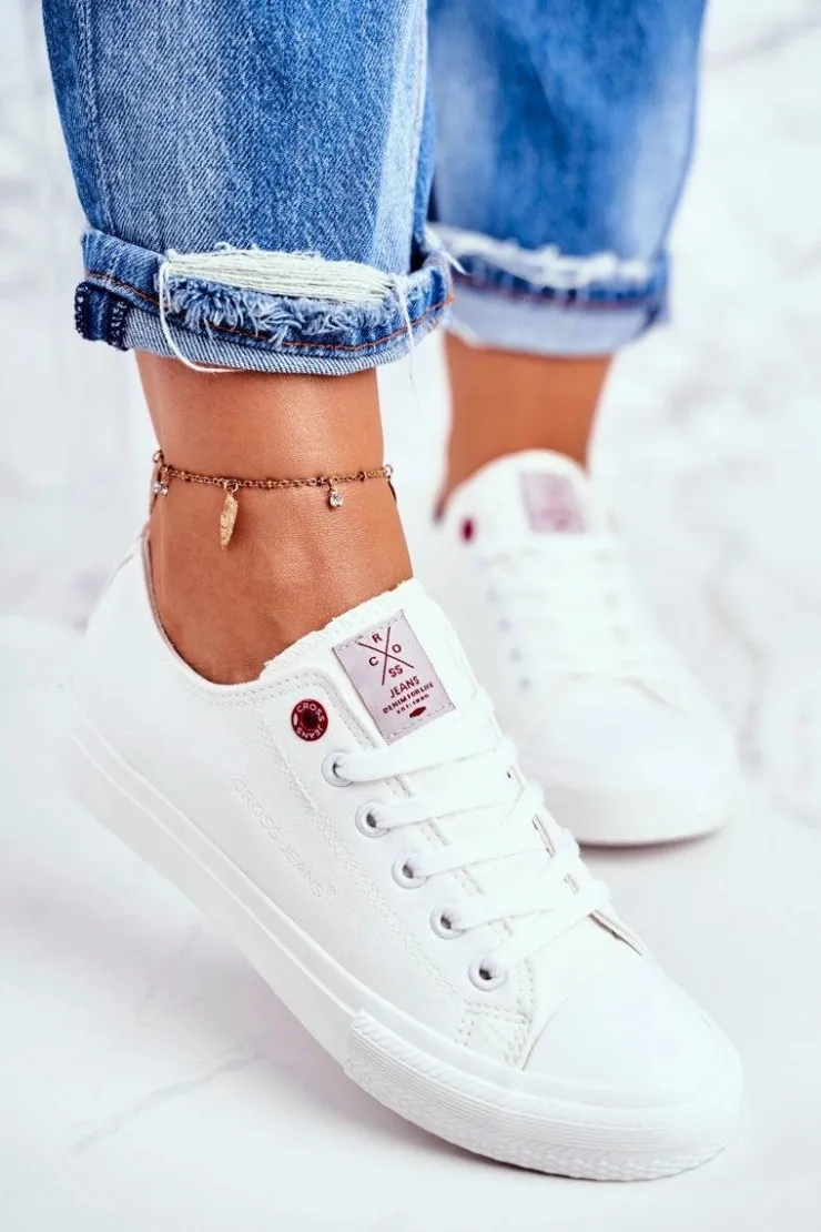 Damskie Cross Jeans Damskie Trampki Białe DD2R4030