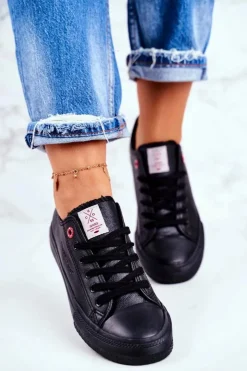 Damskie Cross Jeans Damskie Trampki Czarne DD2R4029C