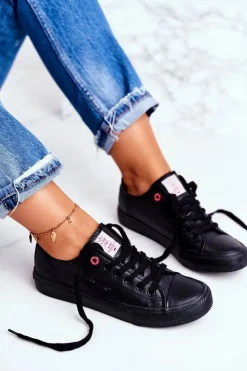 Damskie Cross Jeans Damskie Trampki Czarne DD2R4029C