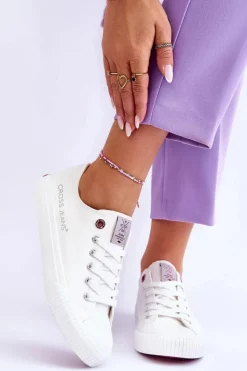 Clearance Cross Jeans Damskie Trampki LL2R4067 Białe