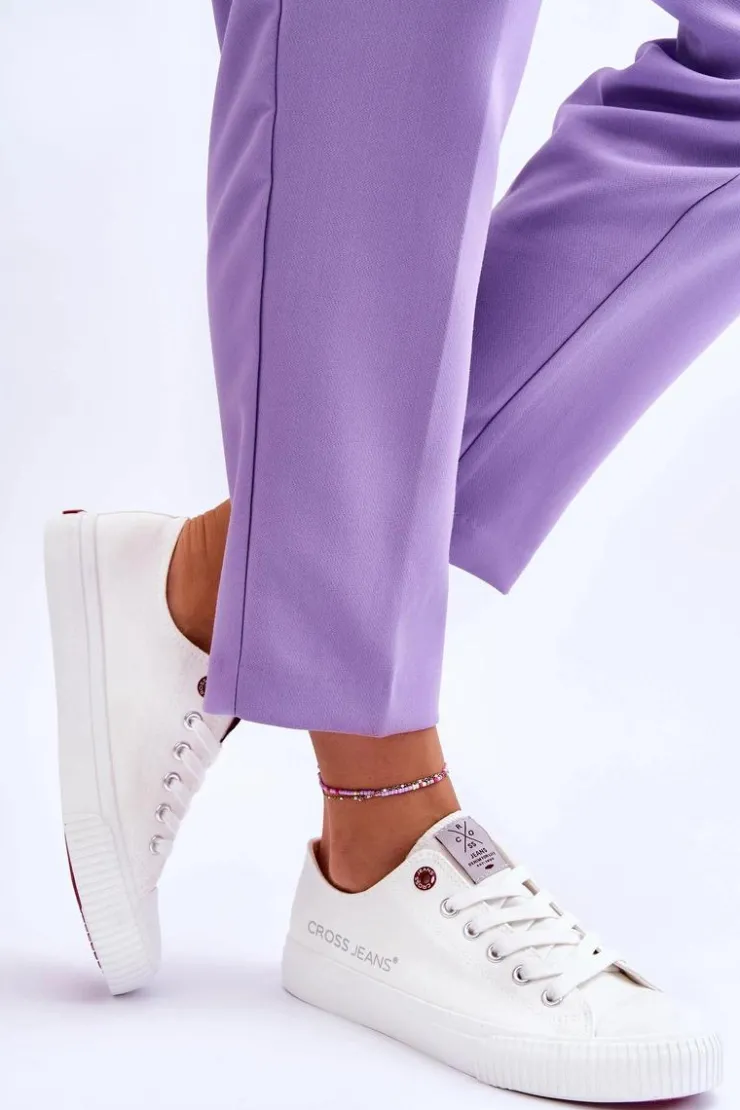 Clearance Cross Jeans Damskie Trampki LL2R4067 Białe