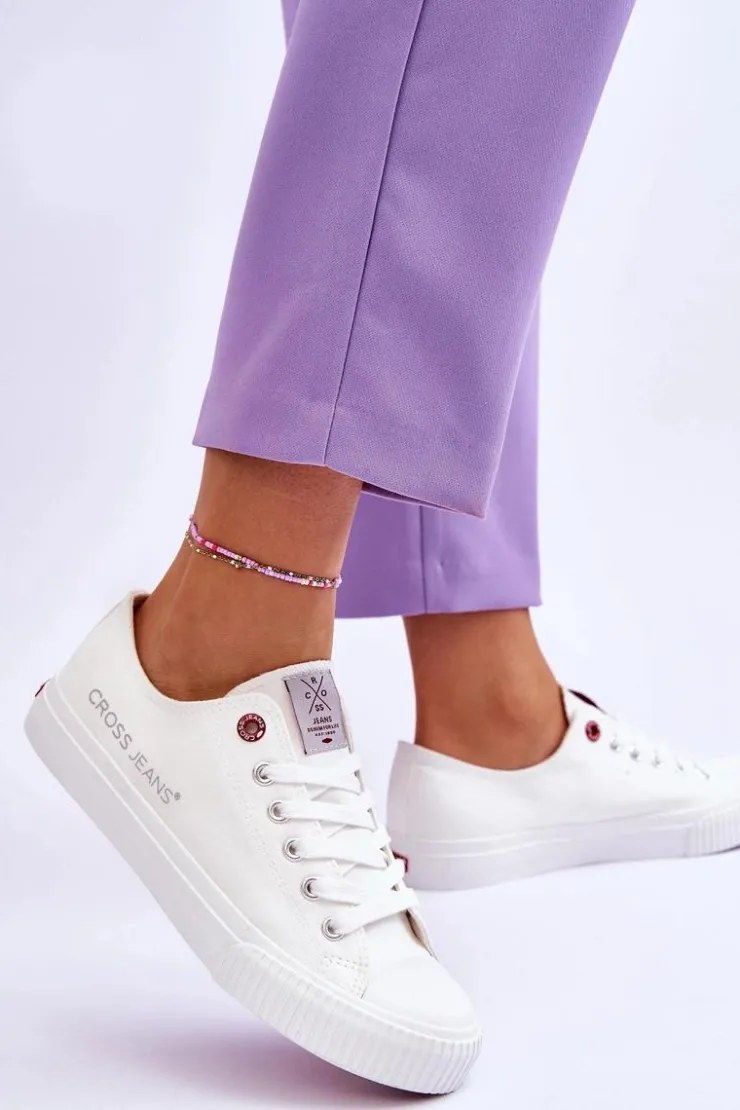 Clearance Cross Jeans Damskie Trampki LL2R4067 Białe