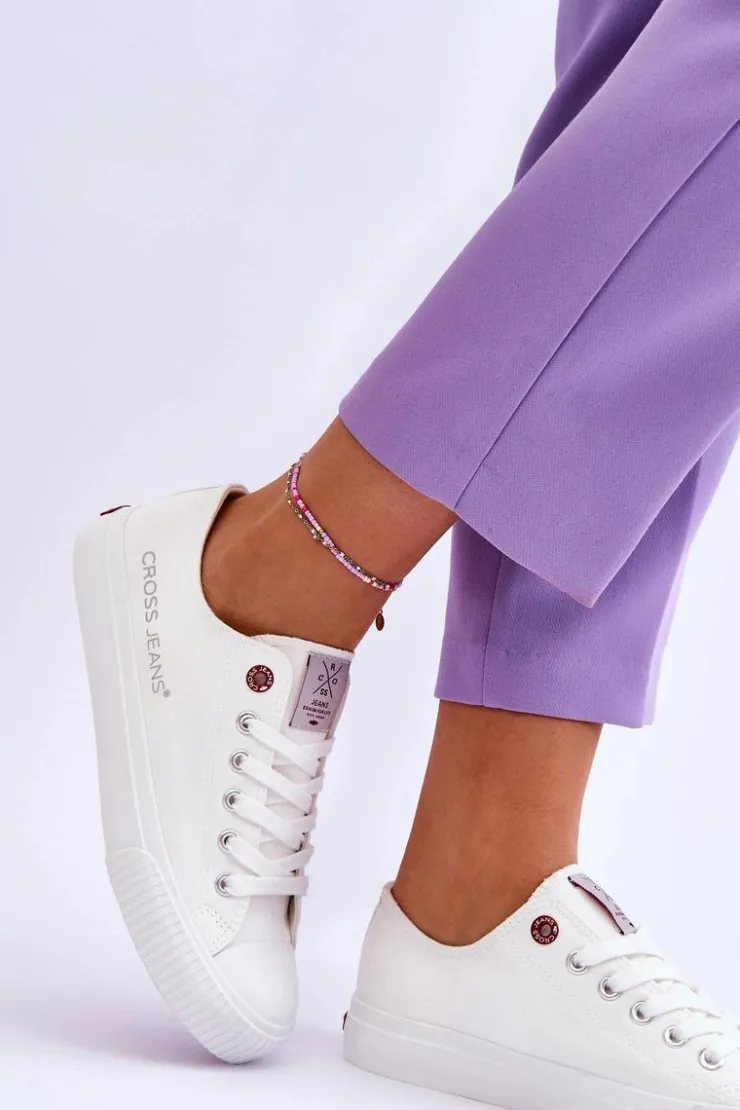 Clearance Cross Jeans Damskie Trampki LL2R4067 Białe