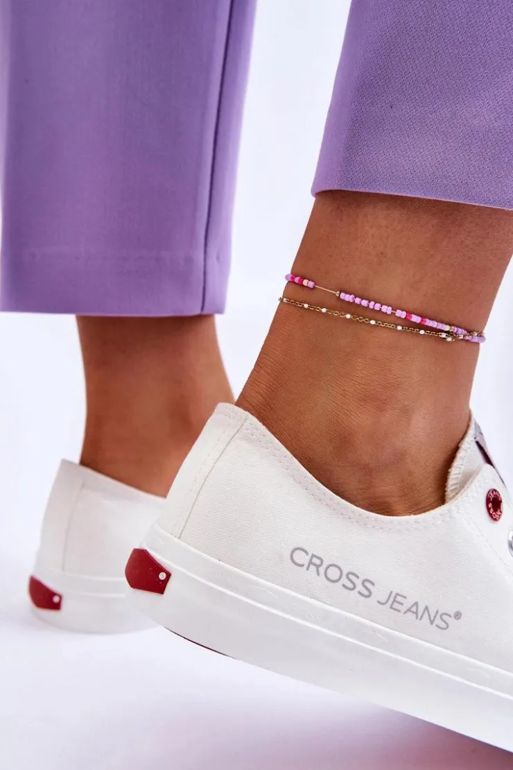 Clearance Cross Jeans Damskie Trampki LL2R4067 Białe