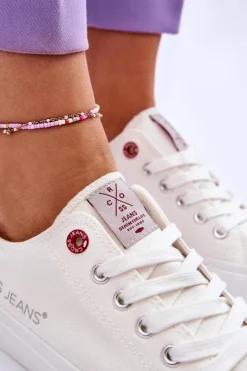 Clearance Cross Jeans Damskie Trampki LL2R4067 Białe