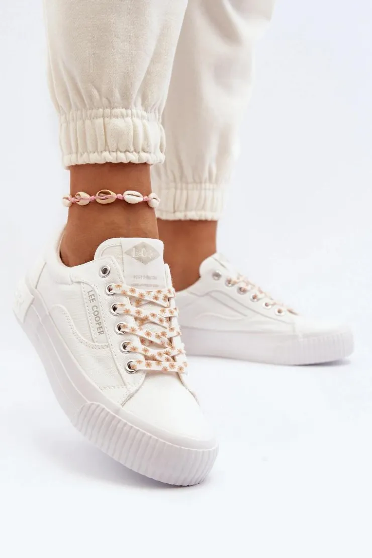 New Lee Cooper Damskie Trampki LCW-24-31-2170 Białe Biały