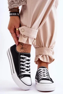 Online Boto Damskie Trampki Na Masywnej Platformie Czarne Ember