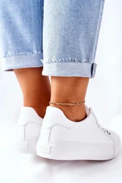 Damskie Big Star Shoes Damskie Trampki Na Platformie BIG STAR II274348 Białe