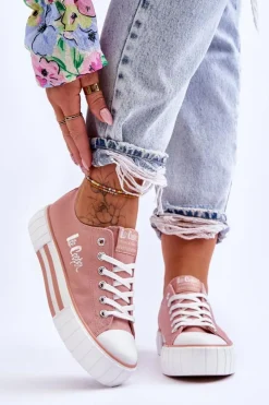 Lee Cooper Damskie Trampki Na Platformie LCW-23-31-1804L Różowe