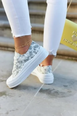 Sale Boto Damskie Trampki Na Platformie Białe Humphrey