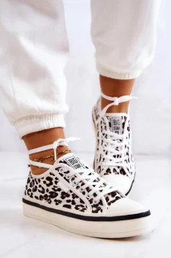 Damskie Big Star Shoes Damskie Trampki Pantera BIG STAR JJ274615 Białe