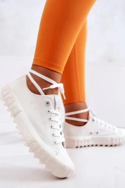 Hot Big Star Shoes Damskie Trampki Tenisówki BIG STAR JJ274509 Białe