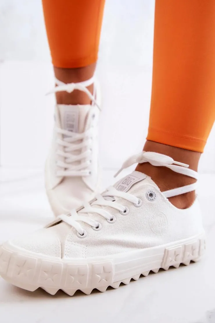 Hot Big Star Shoes Damskie Trampki Tenisówki BIG STAR JJ274509 Białe