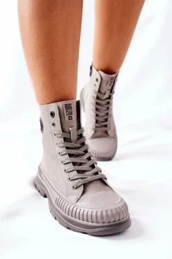 Damskie Big Star Shoes Damskie Trapery Big Star II274350 Szare