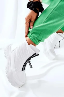 Outlet Buty damskie Vinceza Damskie Trapery Botki Białe Echowen