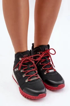 Big Star Shoes Trekkingowe Damskie|Damskie Trapery*Damskie Trapery Buty Sportowe Big Star KK274217 Memory Foam System Czarne Czarny