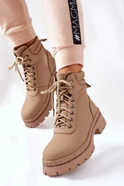 Damskie Boto Damskie Trapery Khaki Mustgrow