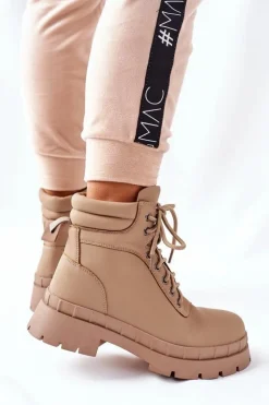Damskie Boto Damskie Trapery Khaki Mustgrow