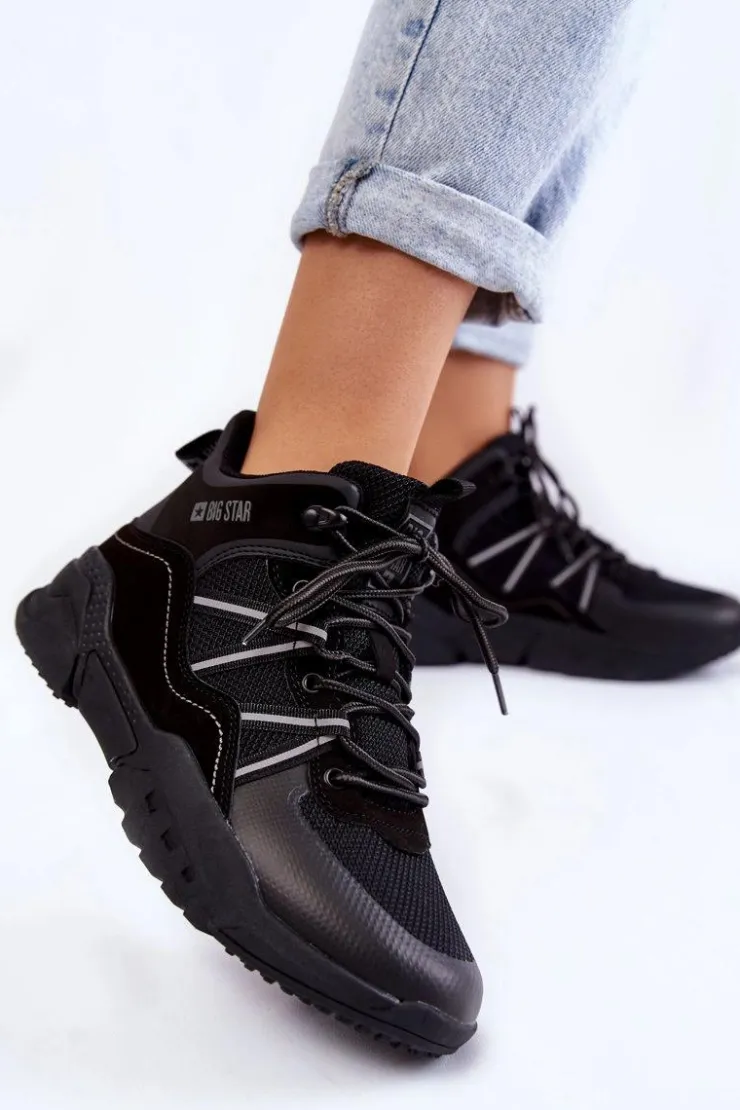 Big Star Shoes Trekkingowe Damskie|Damskie Trapery*Damskie Trapery Memory Foam Big Star KK274218 Czarne