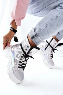 Damskie Buty damskie Vinceza Damskie Trapery Srebrne Ismobe