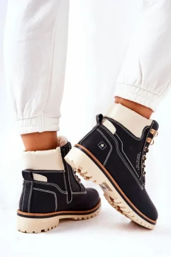 Evento Botki Ocieplane|Damskie Trapery*Damskie Trapery Timberki Z Ociepleniem Czarne Tiempo