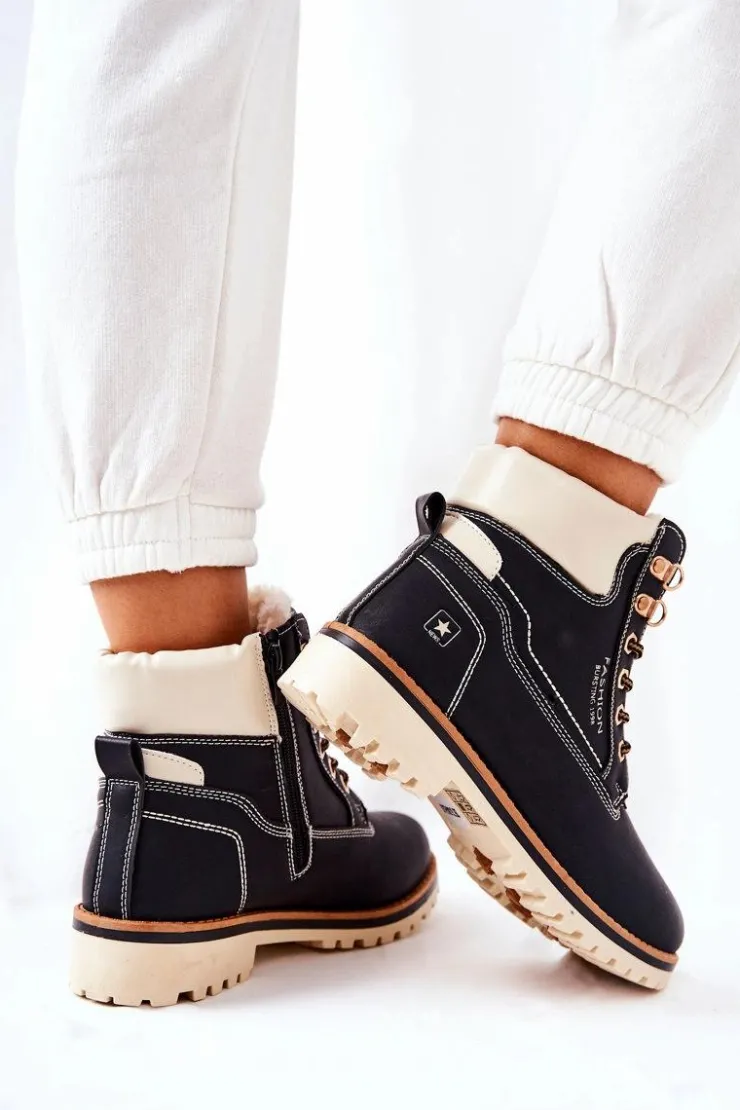 Evento Botki Ocieplane|Damskie Trapery*Damskie Trapery Timberki Z Ociepleniem Czarne Tiempo