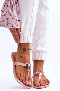 New ZAXY Damskie Wegańskie Klapki Japonki JJ285032 Nude