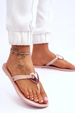 New ZAXY Damskie Wegańskie Klapki Japonki JJ285032 Nude