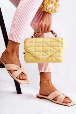 Boto Klapki Damskie Klasyczne*Damskie Welurowe Klapki Jasnoróżowe Vanilla Sky