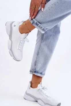 Big Star Shoes Damskie Wsuwane Buty Sportowe Memory Foam System Big Star LL274A142 Białe