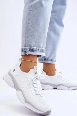 Big Star Shoes Damskie Wsuwane Buty Sportowe Memory Foam System Big Star LL274A142 Białe